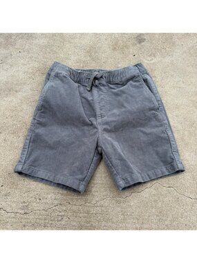 Katin Corduroy Shorts Boys Size Medium Gray Elastic Waist Drawstring Casual